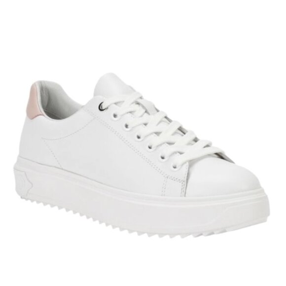 Browns Wishbone Beth Leather White Sneakers in Size 7.5 - Picture 1 of 9